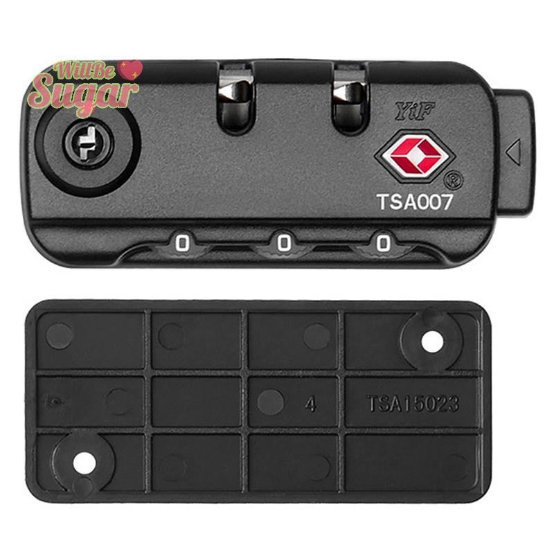 [WillBesugarT] Customs Lock TSA007 ล็อครหัสผ่านแท้ ล็อคนิรภัยคงที่ กระเป๋าซิป ล็อคกระเป๋าเดินทาง หัวเข็มขัด ล็อครหัสกันขโมย [ใหม่]