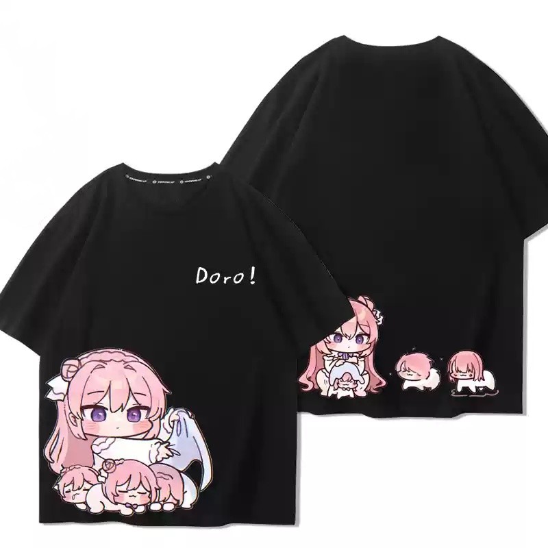 ตร.ม6 NIKKE เทพแห่งชัยชนะ Doro‌ คอสเพลย์ผ้าฤดูร้อนเสื้อยืดอะนิเมะแขนสั้นด้านบน