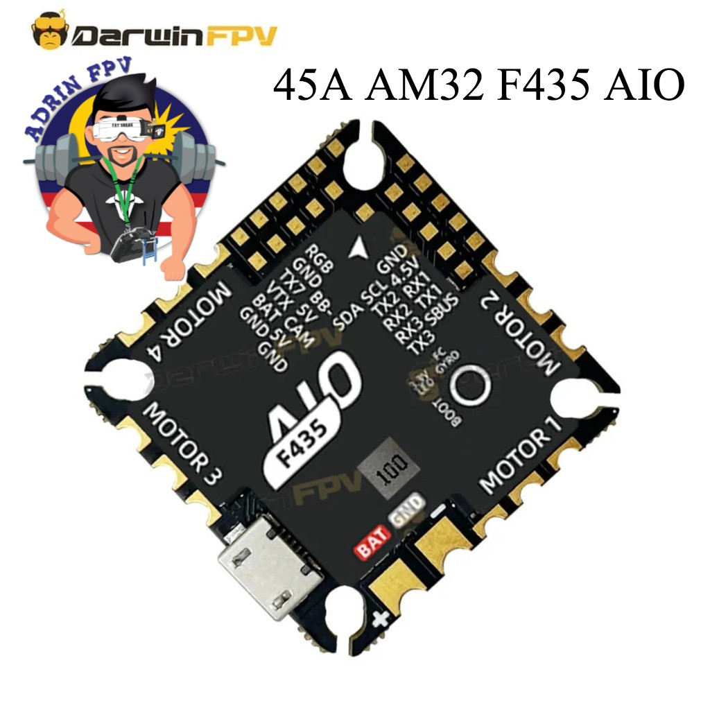 DarwinFPV F435 45A AM32 AIO FC ESC สําหรับโดรน