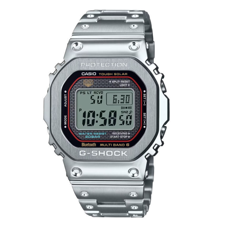 นาฬิกา JDM JUNE★Casio G-SHOCK หกเกมคลื่นวิทยุ Eco-Drive Tough Metal นาฬิกาผู้ชาย GMW-B5000D-1CJF 《 U