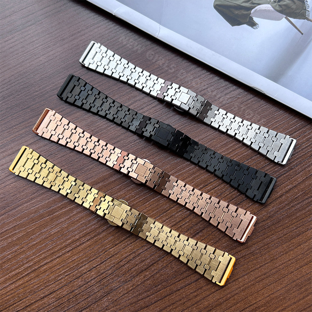 สายโลหะสําหรับ Huawei Watch Fit 4 Band สร้อยข้อมือข้อมือหรูหราสําหรับ Huawei Fit4 Pro 3 Correa สแตนเลสธุรกิจเข็มขัดสําหรับ Man