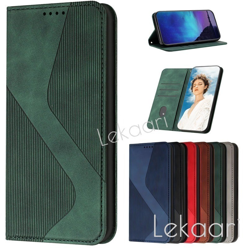 TCL ‌แม่เหล็กหนังพลิกกรณีสําหรับ ทีซีแอล 505 502 501 408 406 405 403 306 305 303 201 ช่องใส่การ์ดยืน