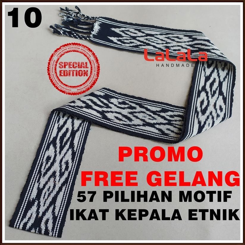 TTJ ที่คาดผมทอชาติพันธุ์พร้อม Dayak Motif, Kalimantan, Toraja, Balz, Sumba, Lombok, NTT, ผ้า