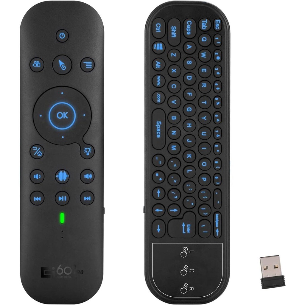 รีโมทคอนโทรลด้วยเสียง Bluetooth พร้อมคีย์บอร์ด ชาร์จได้  WiFi/BT5.0 Dual Mode-