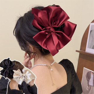 ผ้าซาตินขนาดใหญ่ กับโบว์ผมสไตล์เกาหลี สำหรับแฟชั่นและใช้งานห…