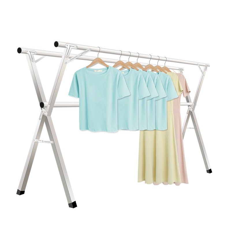 ราวตากผ้า สแตนเลส 240cm ใช้เหล็กหนาเป็นพิเศษ ราวตากผ้า ยืด-หด ราวตากผ้า พับได้ พับเก็บได้ Drying Rack รับน้ำหนักได้100KG - รูปที่ 4