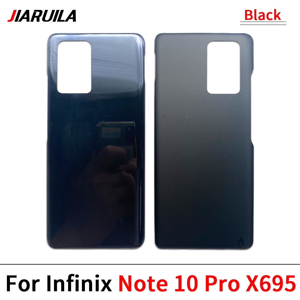 ฝาครอบแบตเตอรี่กระจกด้านหลังสําหรับ Infinix note 10 pro (x695) ฝาครอบแบตเตอรี่กระจกด้านหลังอะไหล่ซ่อมกล้อง