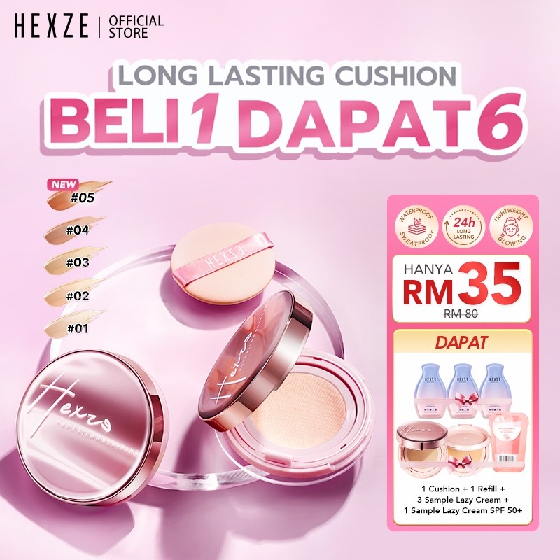 HEXZE Cushion Foundation คอนซีลเลอร์ควบคุมความมัน High Coverage Makeup ติดทนนาน (15g)