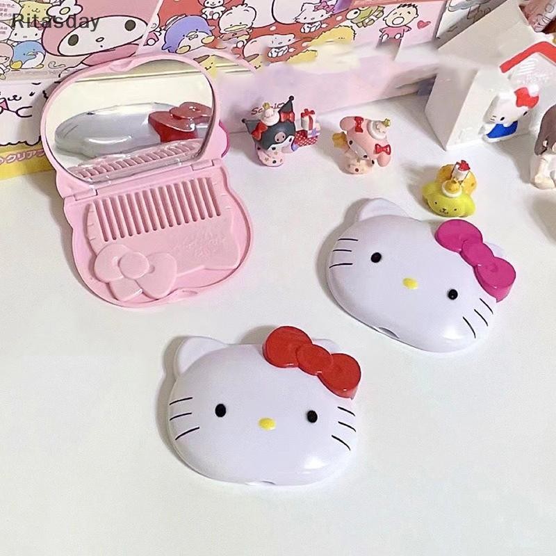 Ritasday แบบพกพา Sanrio Hello Kitty Kawaii พับหวี Travel ผมแปรงผมนวดเครื่องมือจัดแต่งทรงผมใหม่
