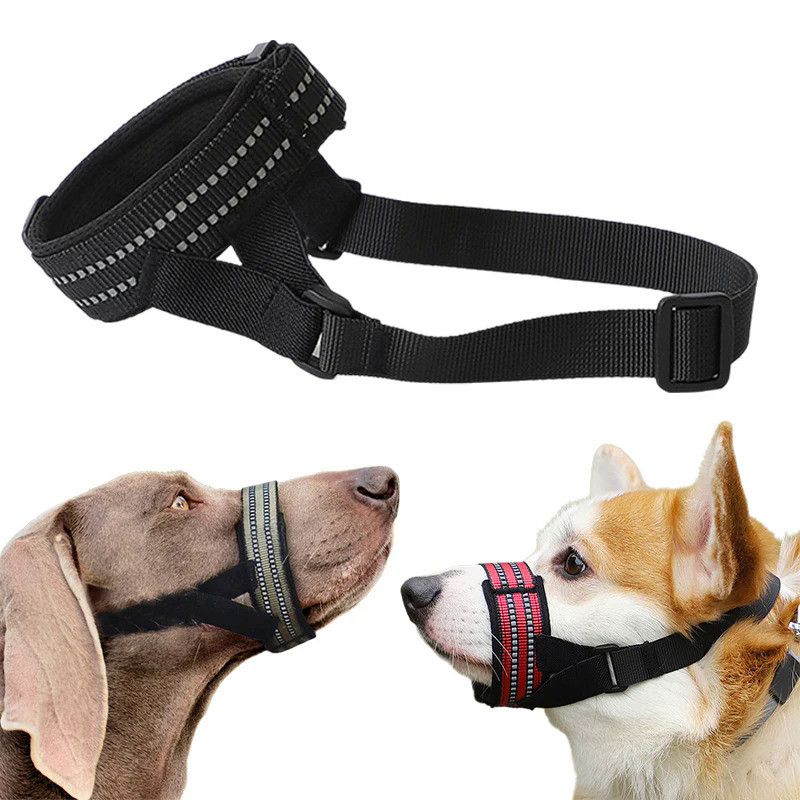 Anti Bite Break Pet Muzzle Adjustable Big Dog Muzzles for Medium Large Dogs Corgi Pitbull Bulldog ma