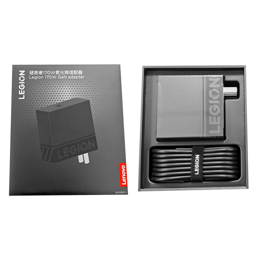 Lenovo Legion C170W 2024 USB-C GaN Aadapter (US Plug, Black) – 170W Fast Charge