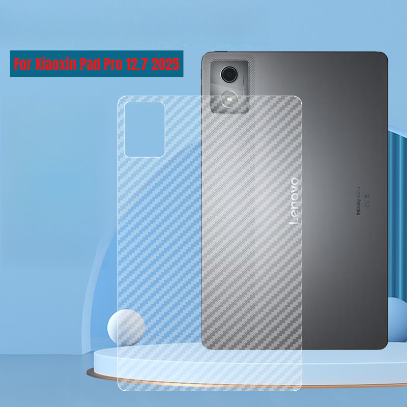 3D คาร์บอนไฟเบอร์ด้านหลังฟิล์มสําหรับ Lenovo Idea Tab Plus 12.1 Xiaoxin Pad Pro GT 11.1 12.7 2025 LEGION Y700 5th 4th 3rd M11 Xiaoxin Pad 2024