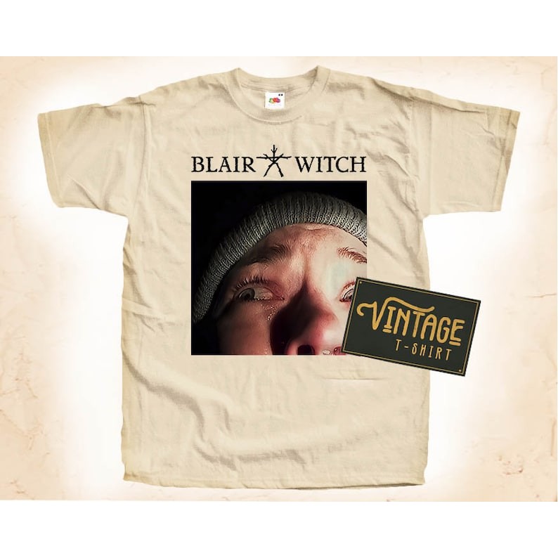 Blair Witch Project V3 T shirt Tee Natural Vintage Cotton Movie Poster All Sizes S M L XL 2X 3X 4X 5