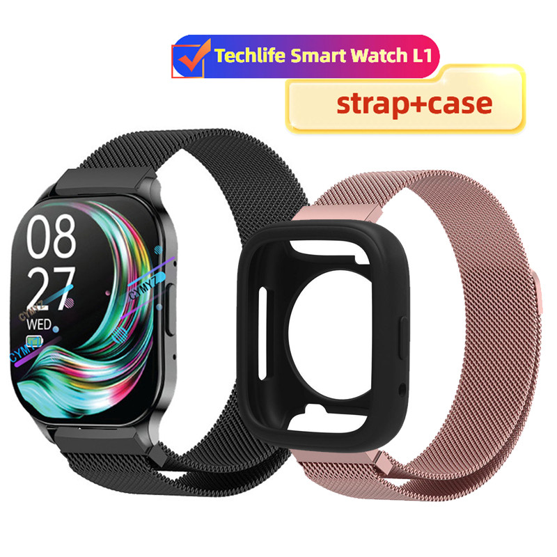Techlife Smart Watch L1 case ฟิล์มกันรอยหน้าจอ Techlife Smart Watch L1 สายโลหะ สายสแตนเลส สายรัดข้อมือกีฬา