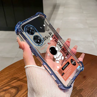 กันกระแทก case สําหรับ OPPO A17 A97 5G A38 4G A18 A60 เคสโทรศัพท์ TPU รูปแบบนักบินอวกาศ high-end ป้องกันนิ่ม