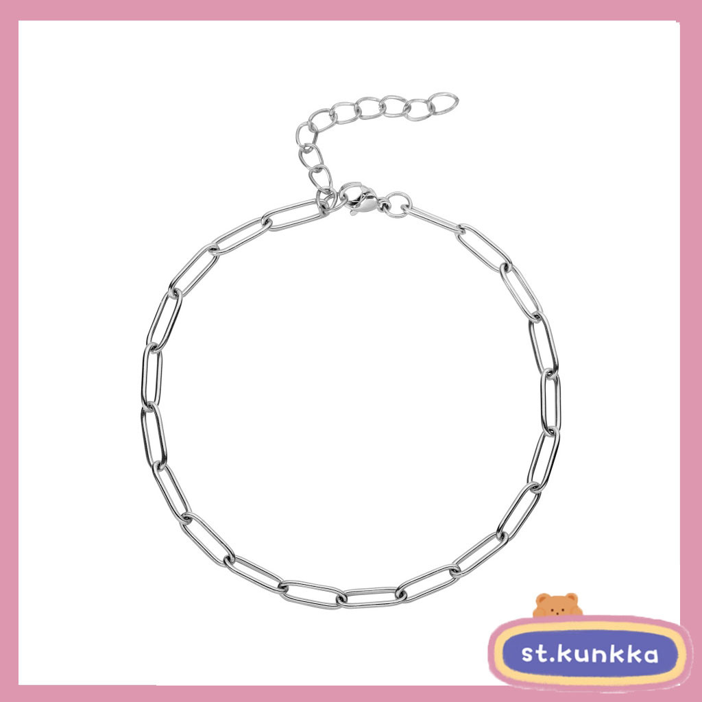 St.kunkka 18K 1 ชิ้น/แพ็คบุคลิกภาพแฟชั่นสร้อยข้อมือสแตนเลสสําหรับผู้หญิงผู้ชายของขวัญ