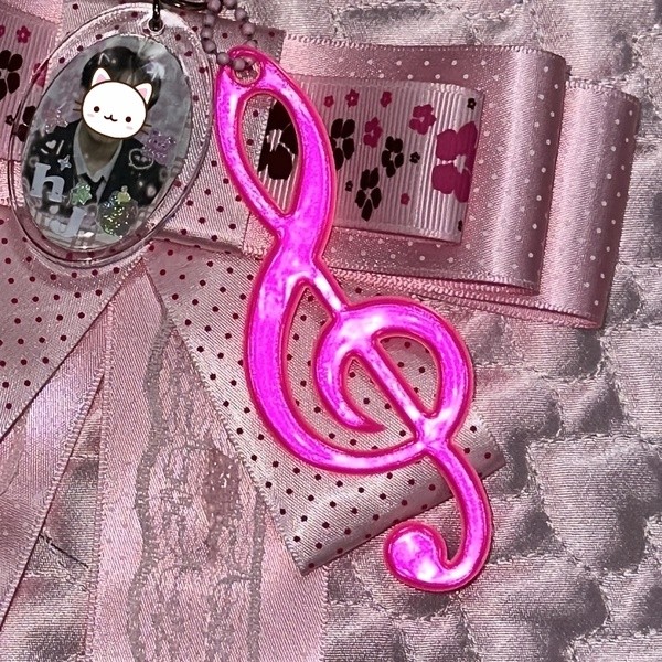 5 ชิ้นเพลงพวงกุญแจหมายเหตุ Key Chain Band สีสันพวงกุญแจสําหรับกระเป๋ากุญแจรถ Man Woman จี้อุปกรณ์เสริม