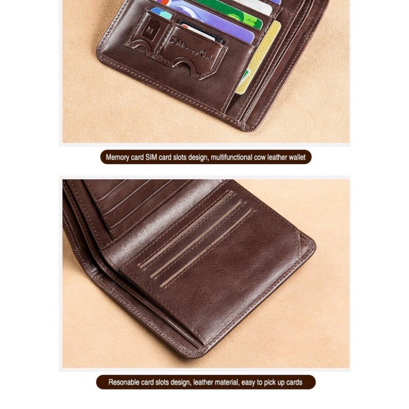Royal Bagger Rfid Block กระเป๋าสตางค์ หนังวัวแท้ ใบสั้น สไตล์ธุรกิจ สําหรับผู้ชาย