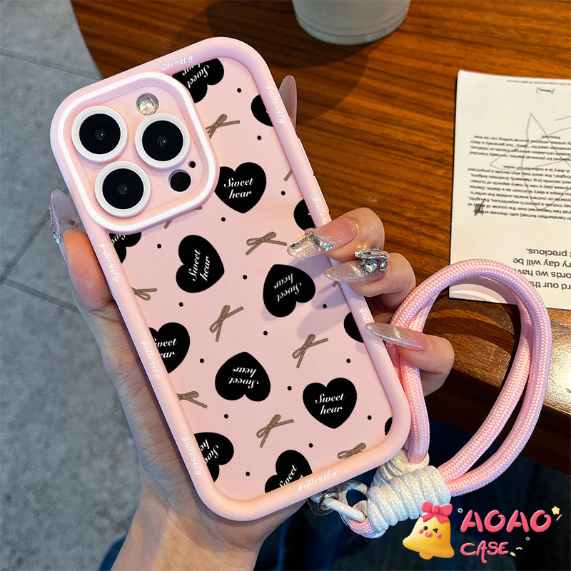 เคส Samsung A14 A05 A13 A15 A04 A05s A50 A04s A11 A03s A24 A32 A03 A53 A34 A54 A12 A04E โบว์ผูกรักแสนหวานและสดชื่น