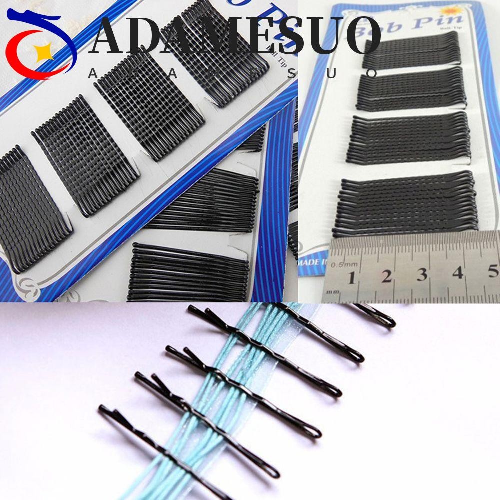 Adamesuo สีดําผม Pins Mini Beauty ผู้หญิงการออกแบบที่เรียบง่าย Wave Streamline จัดแต่งทรงผม