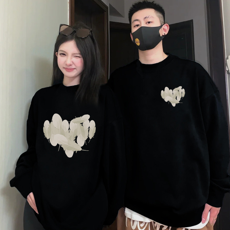 (จัดส่งตลอด 24 ชั่วโมง) Angle Official เสื้อยืดแขนสั้นคอกลม เสื้อคู่รัก สกรีนลายน่ารัก ชายหญิง M-2XL Z818