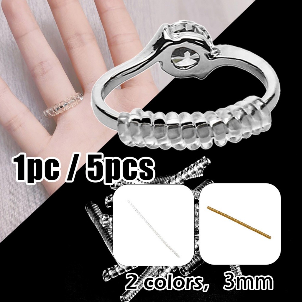 ร้านอยู่ที่ไทย 5ชิ้น 🔥ลดไซส์แหวน🔥ยาว10ซม.ที่ปรับแหวนหลวม เหมาะกับแหวนกว้าง1-3MM Ring Minimizer - รูปที่ 2