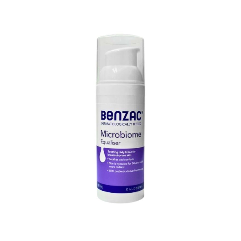 Benzac Microbiome Equaliser โลชั่นบำรุงผิวหน้า สำหรับผิวมันหรือเป็นสิวง่าย (50ml.)