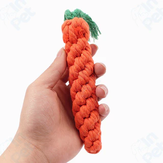 INPET เชือกกัดสุนัข เเครอท ของเล่นสุนัข ของเล่นหมา ของเล่นแมว สีสันสดใส เคี้ยวมัน เคี้ยวเพลิน Dog Chewing Rope