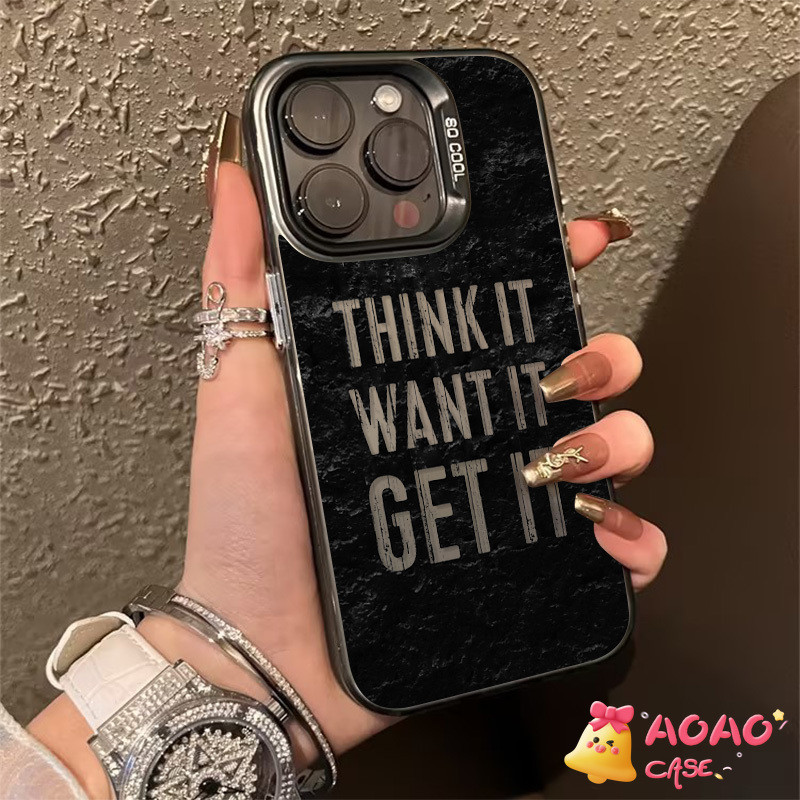 แฟชั่นเท่ตัวอักษรภาษาอังกฤษเรียบง่ายนุ่ม เคสไอโฟน 16 13 15 11 12 14 Pro Max 7Plus XR 16 7 8 14 15 Plus X XS Max SE 2020