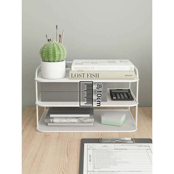 ชั้นหนังสือ ชั้นวางของ ชั้นเก็บเอกสารเดสก์ท็อปกล่องเก็บโฟลเดอร์สำนักงานชั้นวางเอกสารโลหะชั้นวางเอกสารหลายชั้น - รูปที่ 4