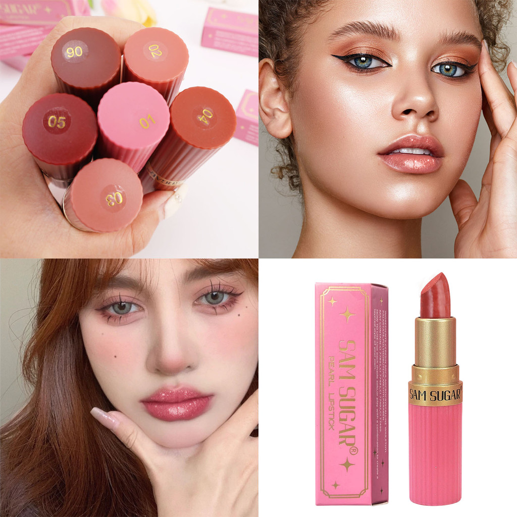 Punk Style Long-Lasting Waterproof Sexy Red Lipstick – Non Fade Pearlescent Shimmery Sparkling Lipstick Beauty Makeup ราคา ถูกที่สุด ดีลบีเคเค แกลเลอรีภาพที่ 2