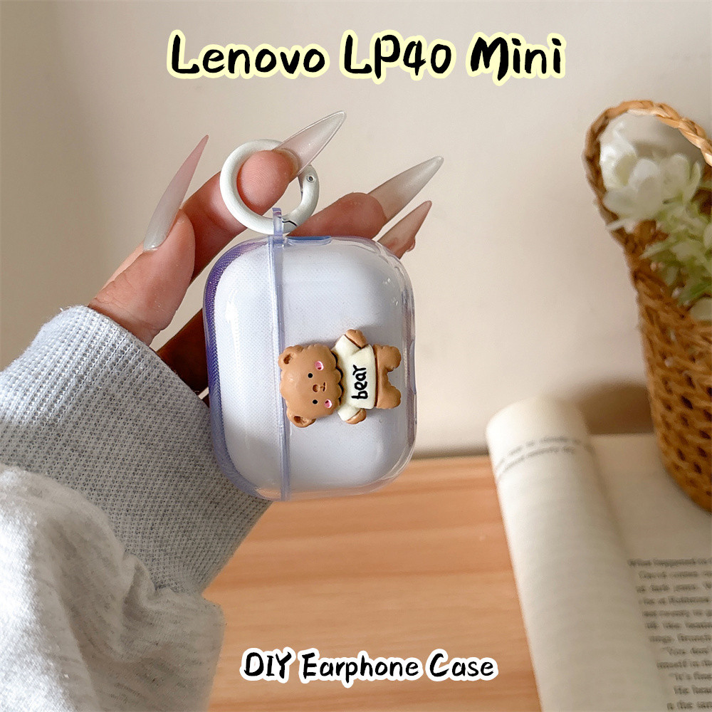 เทรนด์ด้านหน้าสําหรับ Lenovo LP40 Mini Casing Case Soft Silicone Headphone Case DIY Cool Cartoon NO.