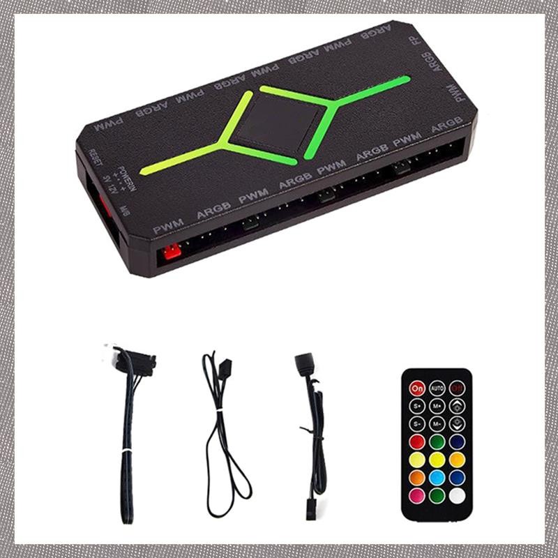 [MLO] 5V 3 Pin ARGB Controller พัดลมระบายความร้อน Hub PWM Fan Hub PWM ARGB Fan Hub สําหรับ ARGB คอมพ