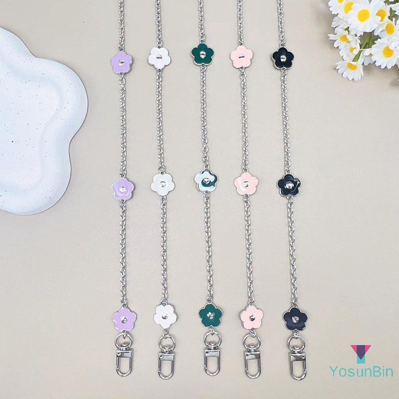 YosunBin] Metal Flower Crossbody Long Phone Chain Pendant For For Huawei Smart Phone Rope Strap Bag Decorative new