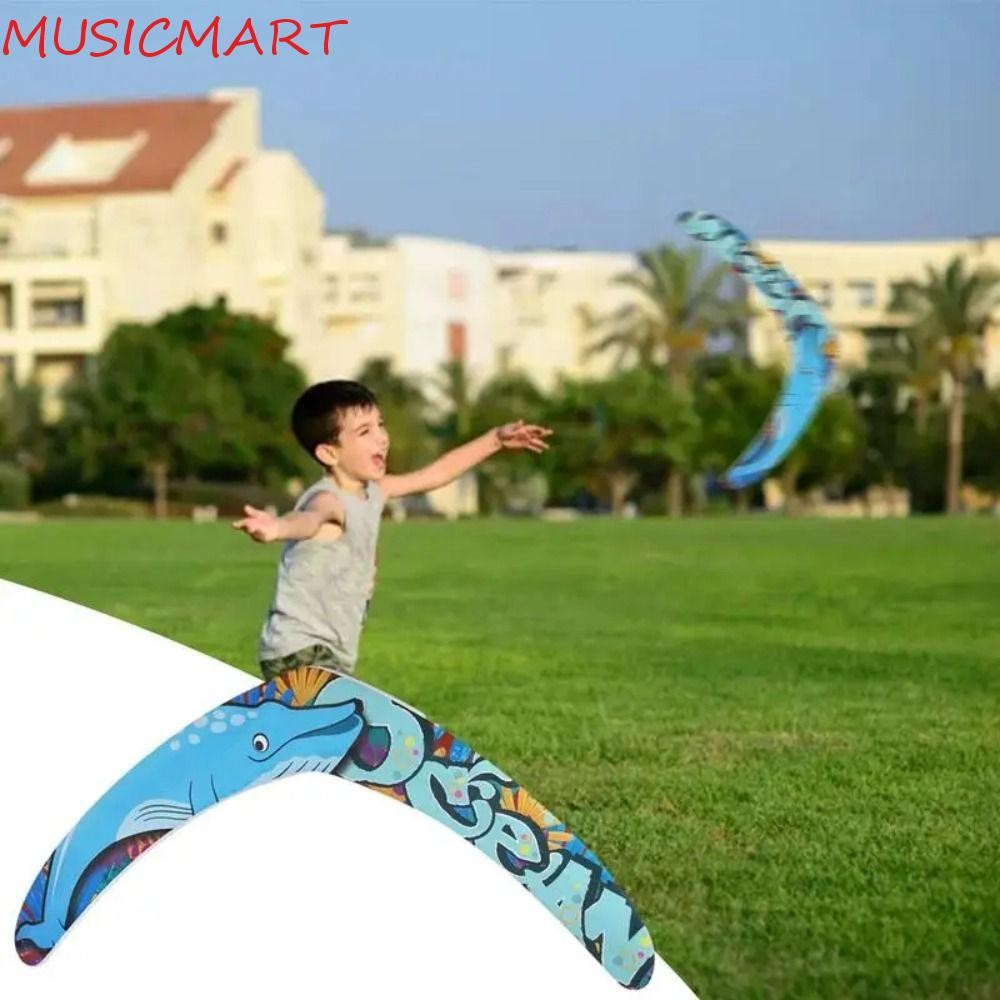 MUSICMART Flying Boomerang ของเล่น, Fast Catch Returning V-Shaped Boomerang, อุปกรณ์เกม Profesional ตลก Returning Dolphin Boomerang ของขวัญเด็ก