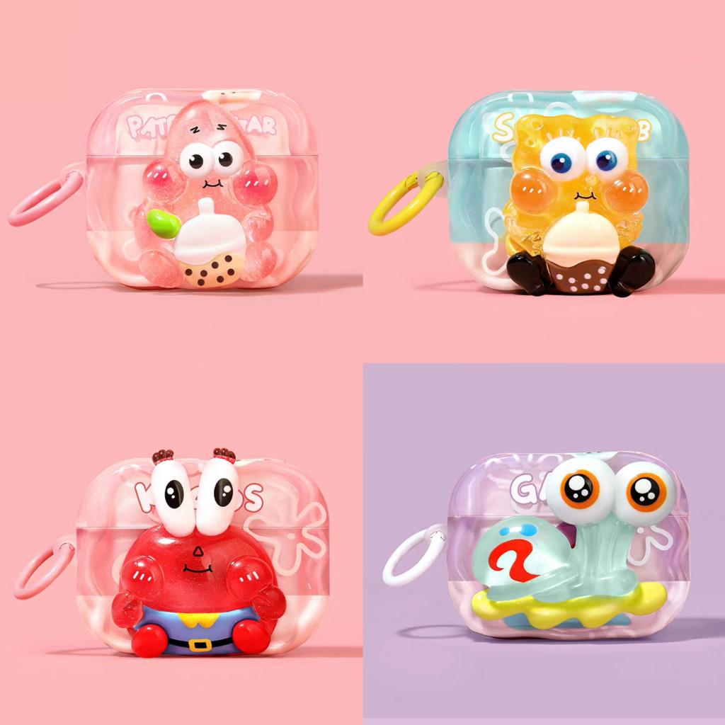 Siam【 SpongeBob 】เคสหูฟัง i12 i11 i13 เคสใสการ์ตูนนูน 1 2 3 เคสหูฟังบลูทูธ gen gen1 gen2 เคสหูฟังไร้