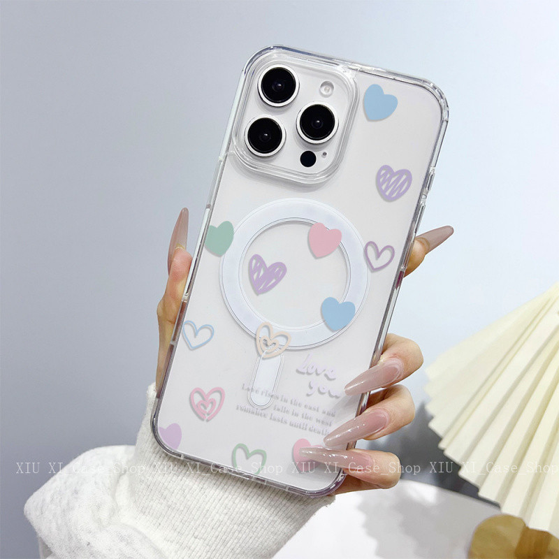 💖เข้ากันได้สำหรับ iPhone เปลือกดูดแม่เหล็ เคสไอโฟน 16promax 13 14plus15 PRO max XR 12 13pro 7P 14 promax 16pro-JXYCK145