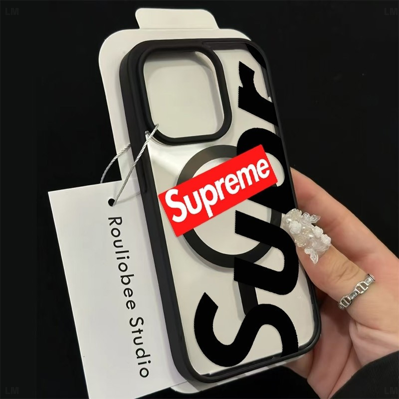 อินเทรนด์ Simple Street สวมใส่ภาษาอังกฤษ High-End เคสโทรศัพท์แม่เหล็กโปร่งใสเหมาะสําหรับ iphone 15Pro 14ProMax 13ProMax 12Pro Shock-Resistant 11Pro 16Plus 15Plus กันกระแทกป้องกันลายนิ้วมือ Anti-yellowing กรณี - รูปที่ 3