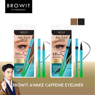 Browit Awake Caffeine Eyeliner อายไลน์เนอร์หัวพู่กันปลายเรียวเล็กเพียง 0.01mm