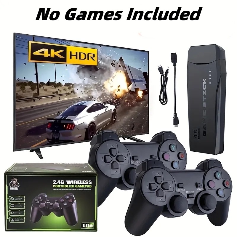 【COD】M8 Pro เกมคอนโซล 4K ความละเอียด 64GB 20000เกมคอนโซล + คอนโทรลเลอร์คู่ไร้สาย 2.4G เหมาะสำหรับแล็ปท็อป/พีซี/ทีวี