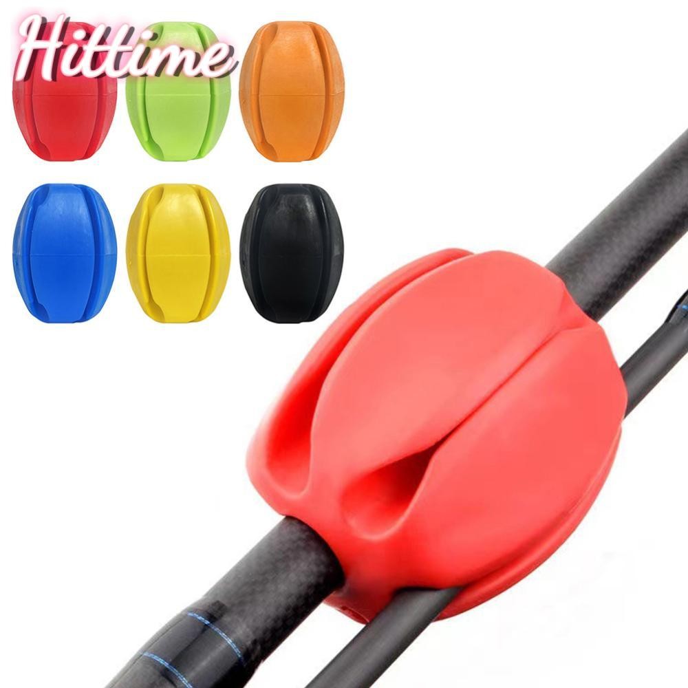 Hittime ซิลิโคน Anti-Collision ผู้ถือคันเบ็ดสายรัด 5 หลุมน้ําหนักเบา Fishing Tackle Ties Fishing Lure Rod Protector อุปกรณ์ตกปลา B1Y4[NVEP]
