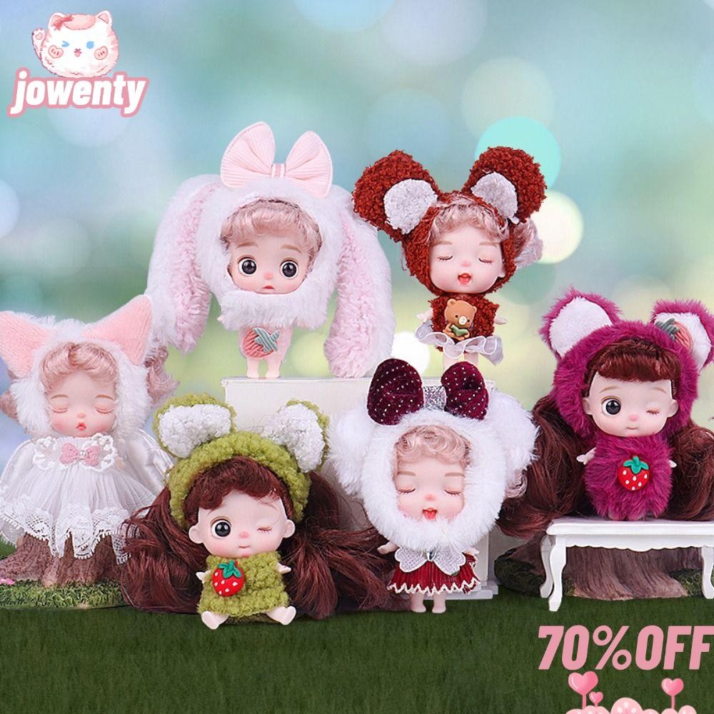 Jowenty ตุ๊กตาเด็กผู้หญิง, 10 ซม. Movable Jointed ตุ๊กตาข้อต่อ, DIY Dress Up ตุ๊กตาของเล่นตุ๊กตาเด็กผู้หญิง