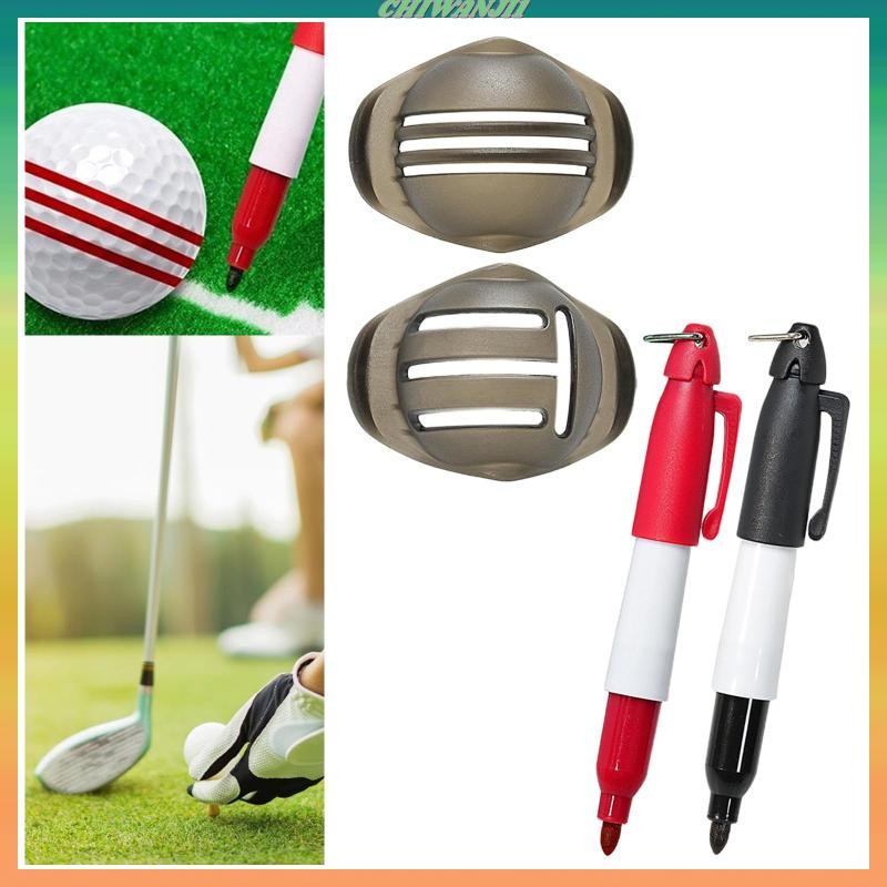 [เท่าไหร่1] ชุดปากกามาร์กเกอร์ลูกกอล์ฟ 2 ชิ้น Line Golf Liner สําหรับตําแหน่งของขวัญผู้ชาย