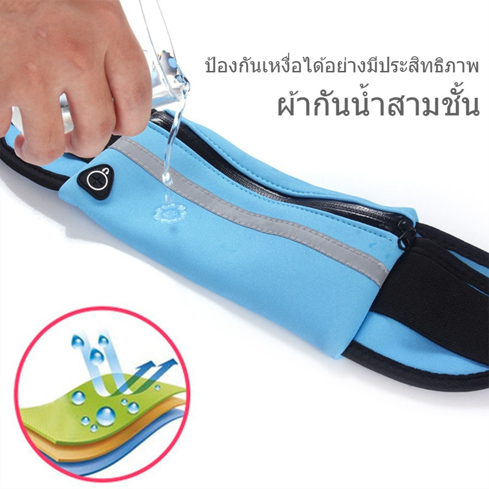 กระเป๋าออกกำลังกาย กระเป๋าคาดเอว วิธีการด้านหลัง 2 แบบเหมาะสำหรับการเล่นกีฬา ราคา ถูกที่สุด ดีลบีเคเค แกลเลอรีภาพที่ 4
