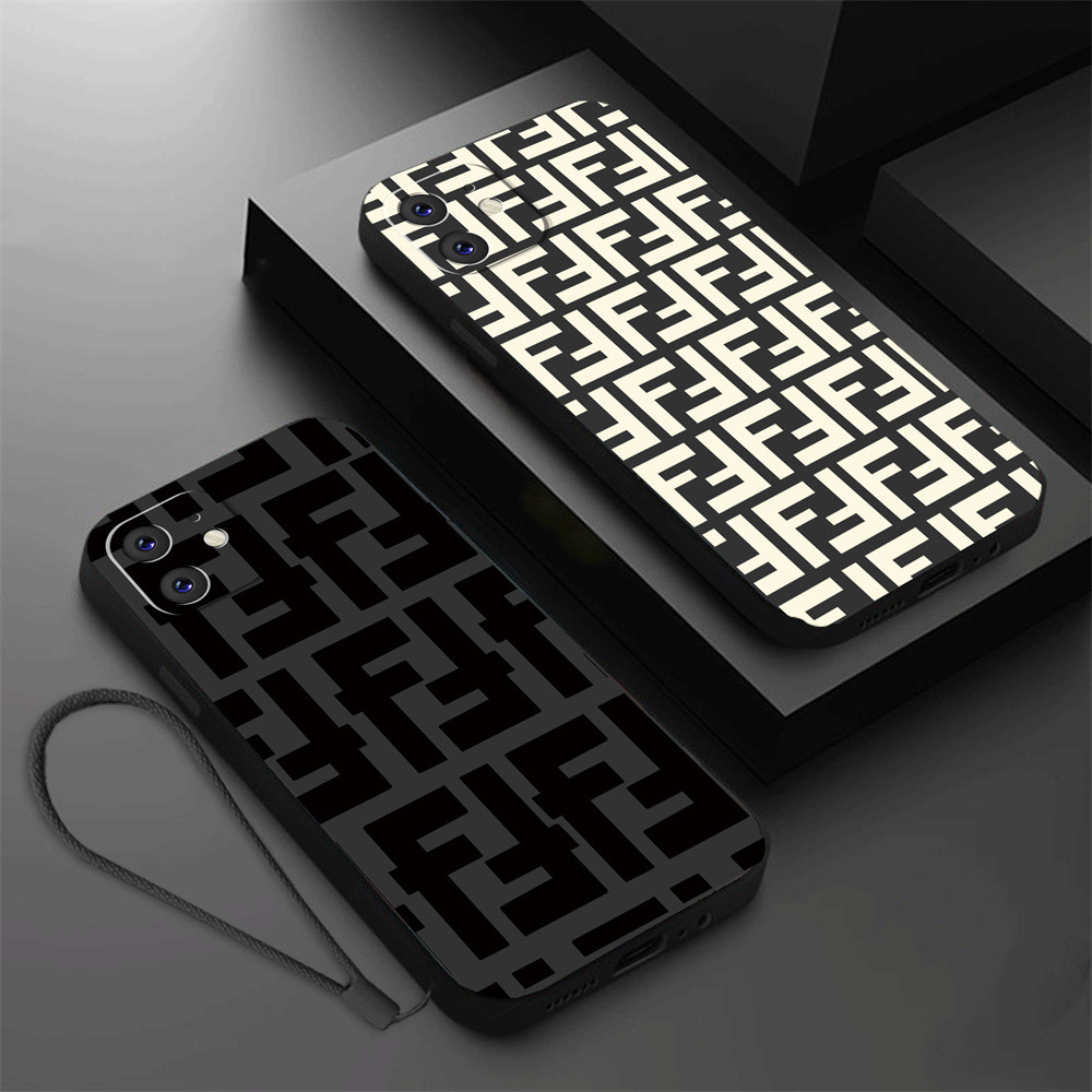 สีดําและสีขาวตัวอักษร F สําหรับ Oppo A60 A18 A38 A78 A58 Reno 8T A17 A57 2022 A15 A16 A16K A54 A53 A