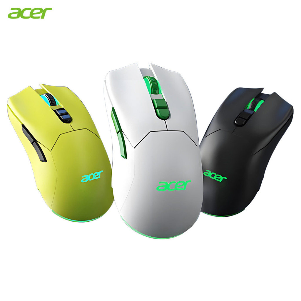 เมาส์เกมไร้สาย Acer OMW210 พร้อมเอฟเฟกต์แสง RGB เมาส์แบบมีสายสามโหมดบลูทูธโดยเฉพาะสําหรับ E-Sports