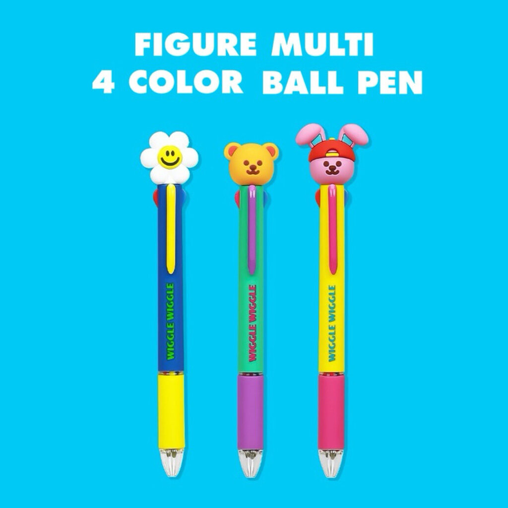 Wiggle Figure Multi 4color Ball Pen / ปากกาลูกลื่น วิกเกิ้ล ไส้ 4สี