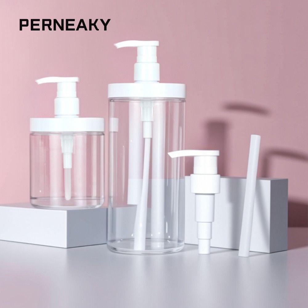 Perneaky เครื่องจ่ายสบู่เหลว, เครื่องจ่ายขวดปั๊มปากกว้าง 500/1000 มล., ขวดปรุงรสรีฟิล PET ความจุขนาดใหญ่สําหรับโลชั่นครีมนวดผมแชมพู