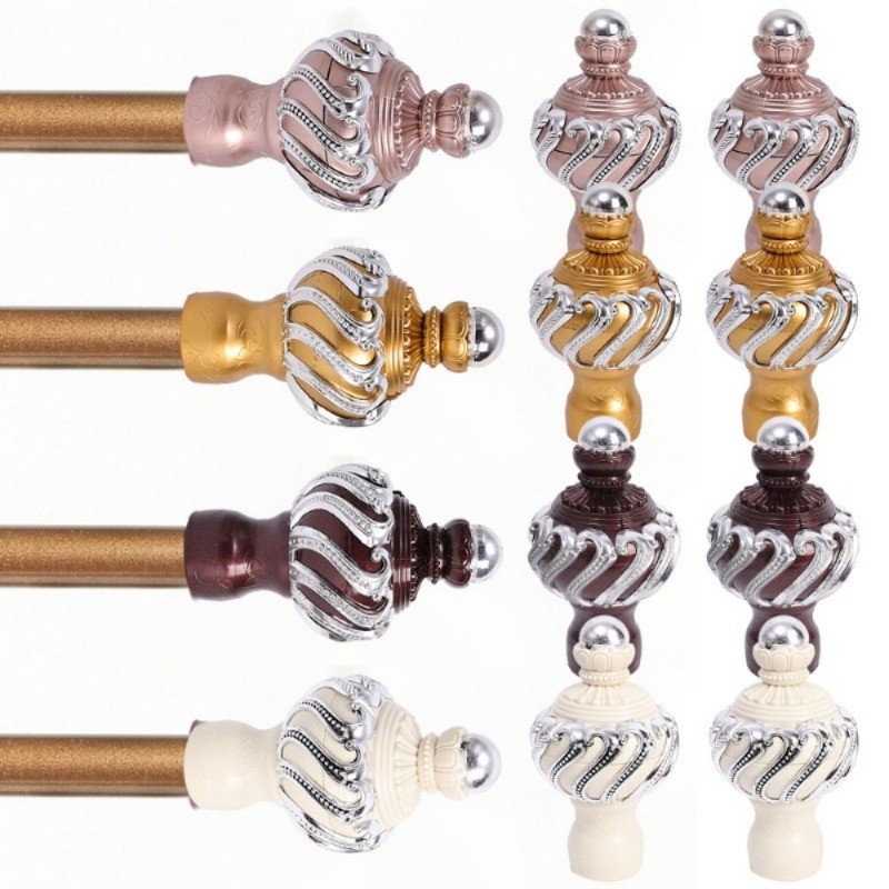 แนะนำ ผ้าม่าน 1/2/4ชิ้นยุโรปโรมันเสาก้านหัว/ราวม่านปลั๊กหมวก/ผ้าม่านพลาสติกก้าน จบ ปก/ตกแต่งบ้าน ราคาพิเศษ มีเก็บเงินปลายทาง