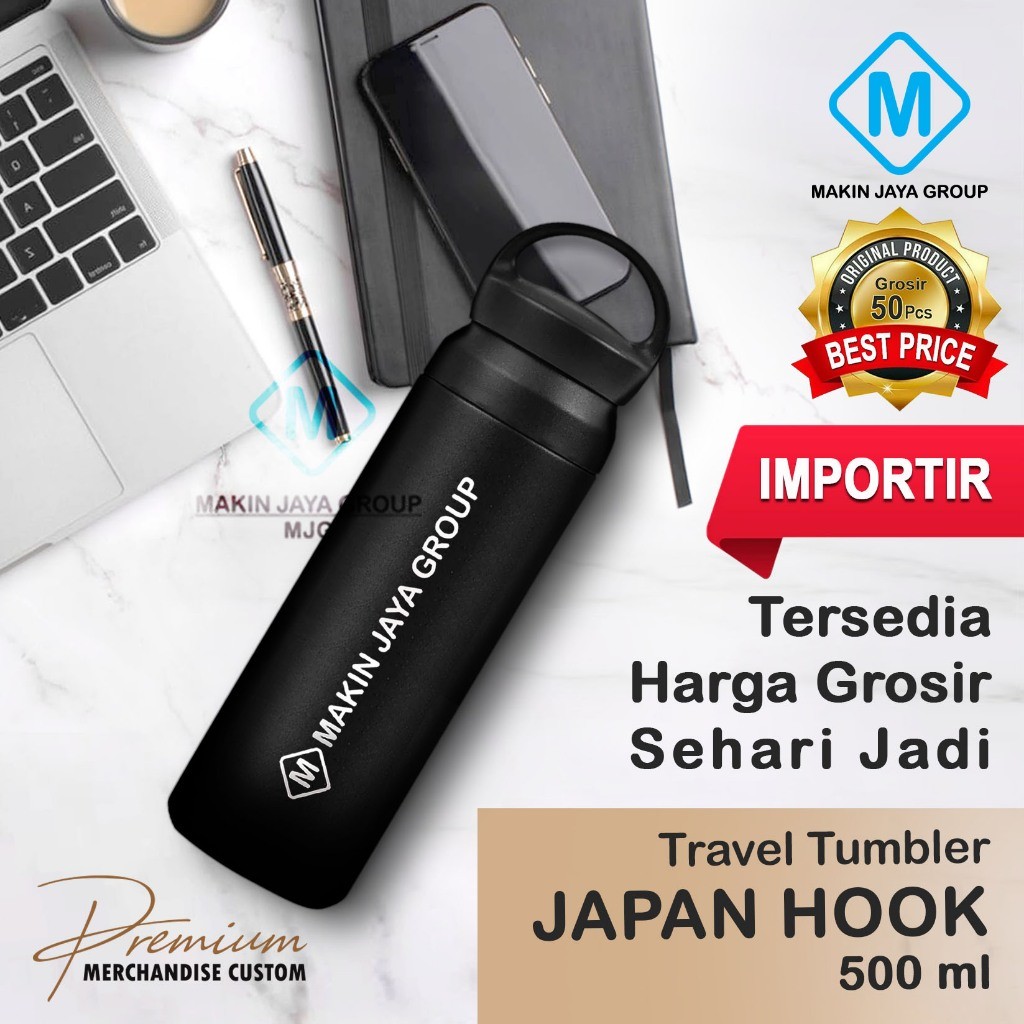 QQ Bottle Tumbler Custom Japan Tumbler Hook 500ml เลเซอร์แกะสลักพิมพ์ชื่อ/โลโก้